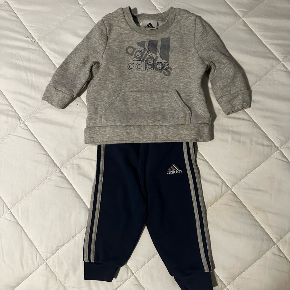 Adidas infant hoodie and jogger set